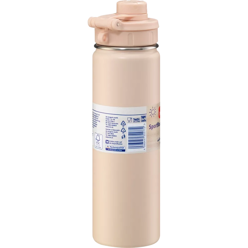 Profissimo Roestvrijstalen sportfles crème, 900 ml