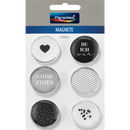 Paradies Magneten 6 stuks Grijs, 1 stuks