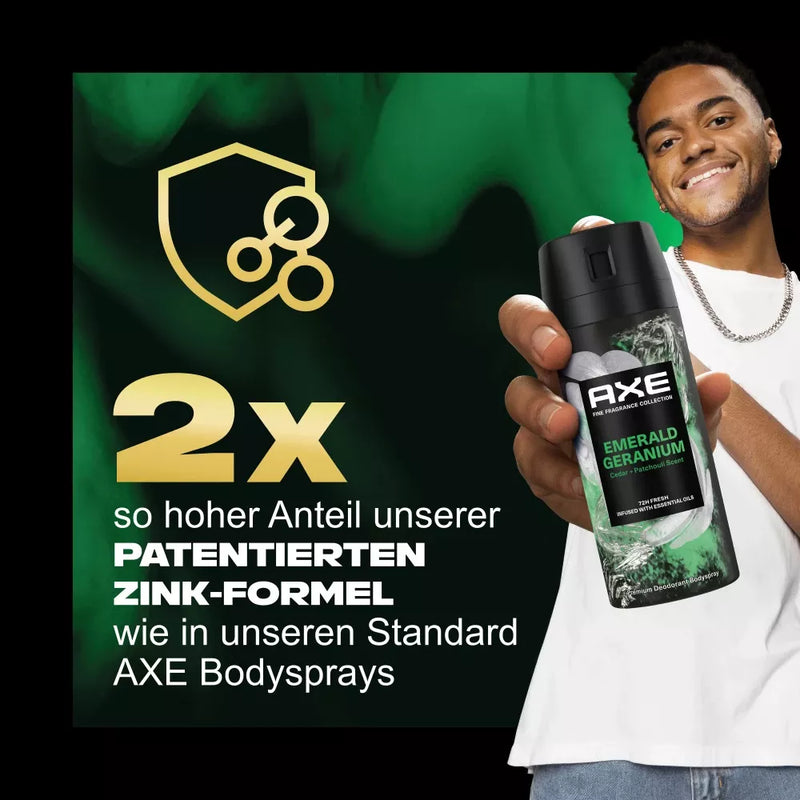 AXE Deodorant Spray Emerald Geranium, 150 ml