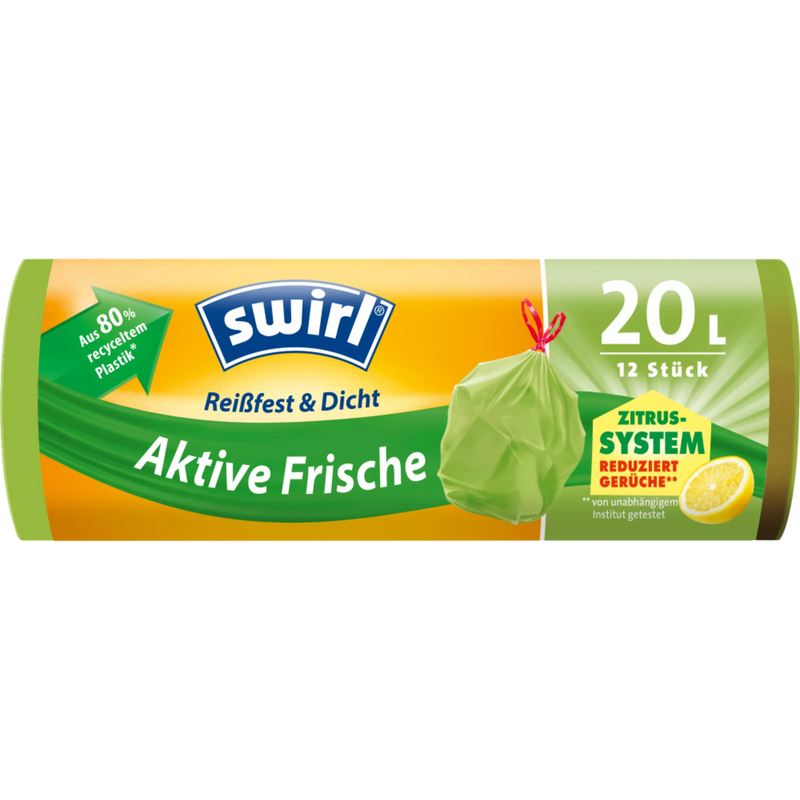 Swirl Active Freshness afvalzakken 20l, 12 stuks