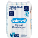 babylove Coton hydrophile jetable (5 x 30 pièces), 150 pièces.