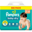 Couches Pampers Baby Dry taille 3 Midi (6-10 kg), paquet en vrac, 80 pièces.