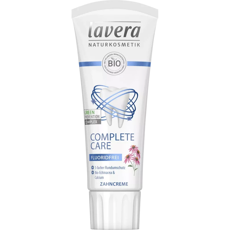 Lavera Tandpasta complete care met biologische echinacea & calcium, fluoridevrij, 75 ml