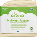 ALANA Set van 4 gaasdoeken, gemaakt van biologisch katoen, ca. 25 x 25 cm, naturel, 1 st.