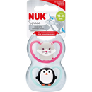 Nuk Fopspeen Space silicone maat 3, roze/mintgroen 18-36 maanden, 2 stuks