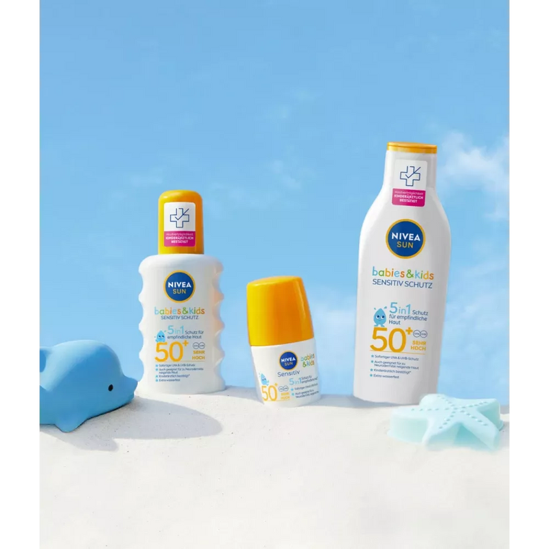 NIVEA SUN Sun Milk Kids, Bescherming & Verzorging gevoelig, SPF 50+, 200 ml