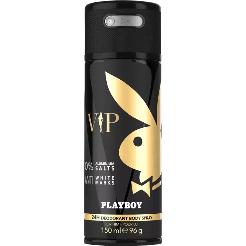 Playboy Deo Spray Deodorant Mannen VIP, 150 ml
