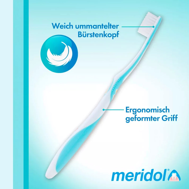 meridol Tandenborstel tandvleesbescherming zacht (dubbelpak), 2 stuks.