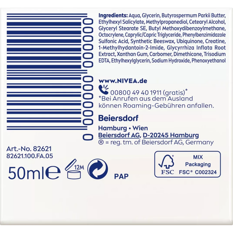 NIVEA Gezichtscrème Q10 Anti-rimpel verzachtende SPF 15, 50 ml