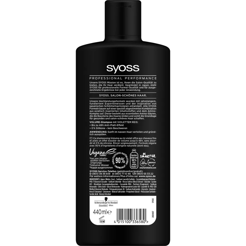 Syoss Shampoo Volume Lift, 440 ml