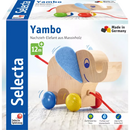 Selecta Pull Figure Elephant Yambo Junior Bois Naturel, 13,5 cm