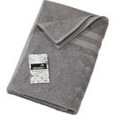 Serviette de douche éponge ebelin grise 100% coton biologique certifié GOTS, 1 pièce