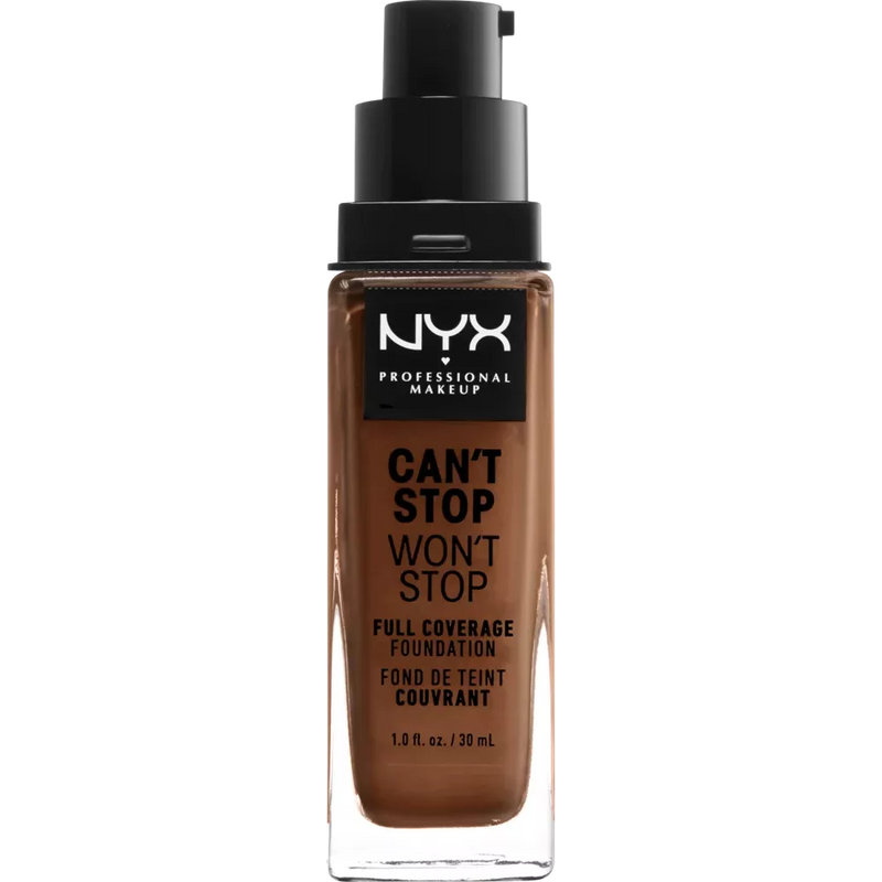 NYX PROFESSIONAL MAKEUP Foundation Can't Stop Won't Stop 24-Hour Cappuccino 17, 30 ml