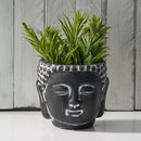 Décoration et ameublement Pot de fleurs, tête de Bouddha noir, 1 pièce