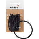 ebelin Haarelastiekjes dun zwart, 12 stuks.