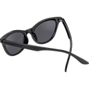 Lunettes de soleil œil de chat SUNDANCE noires avec verres teintés noirs, 1 pièce