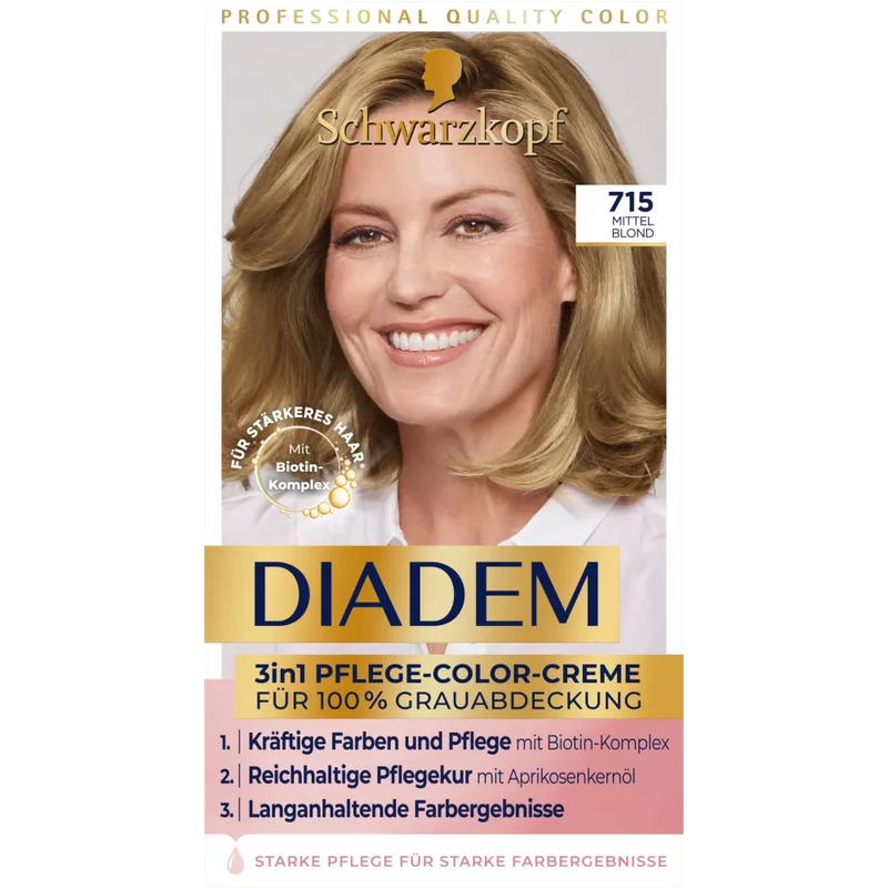 Schwarzkopf Diadem Haarkleur 715 middenblond, 1 st