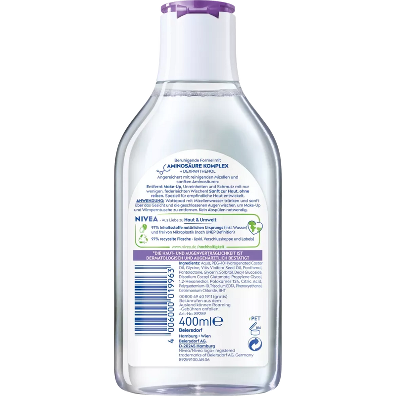 NIVEA Micellair water verzachtend, 400 ml