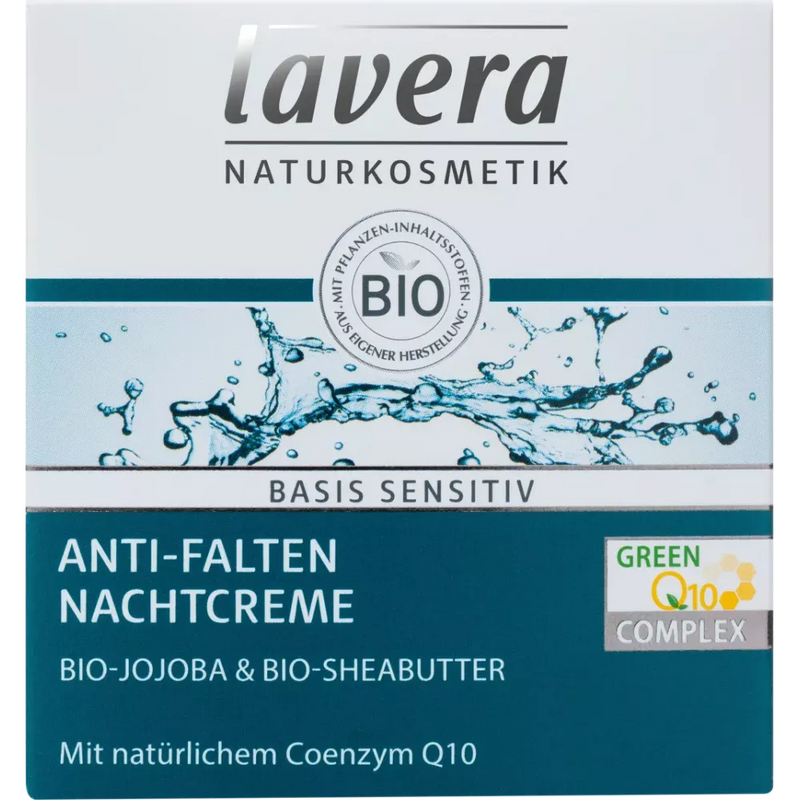 Lavera Nachtcrème Basis Sensitive Anti-Rimpel Q10, 50 ml