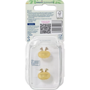 Sucette en latex babylove nature, symétrique, blanc/jaune, taille 3, à partir de 16 mois, 2 pièces.