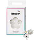 ebelin Clou d'oreille enfant en forme d'étoile en argent 925, 2 pièces.