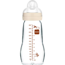 MAM Feel Good Elements glazen fles 260 ml bunny/fox, 1 stuk