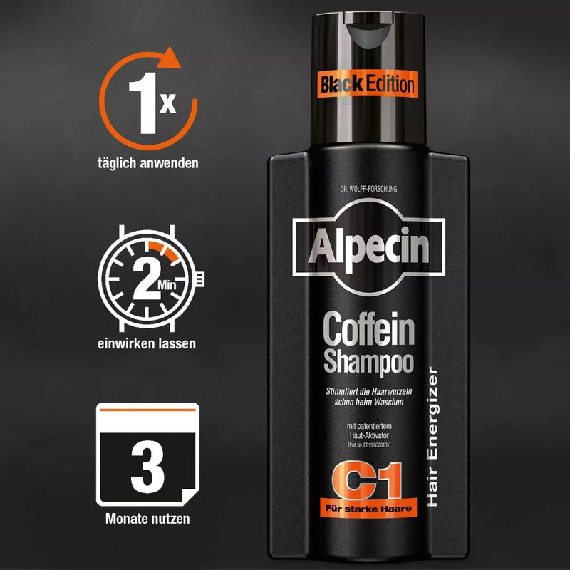 Alpecin Shampoo Caffeine C1 Black Edition, 250 ml