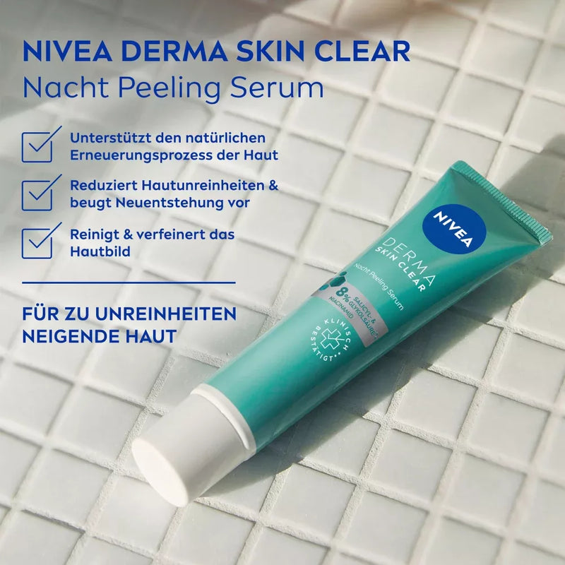 NIVEA Exfoliërend Serum Nacht Derma Skin Clear, 40 ml