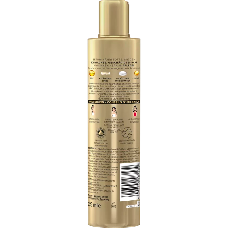 PANTENE PRO-V Shampoo Repair & Care, Collageen Miracle Serum, 225 ml