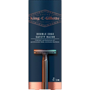 King C. Gillette Rechte scheermesjes, dubbele rand, 5 stuks