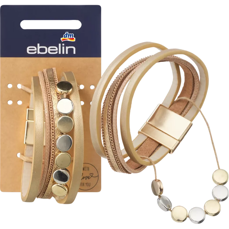 ebelin Armband met magenta sluiting goud optiek, 1 stuk