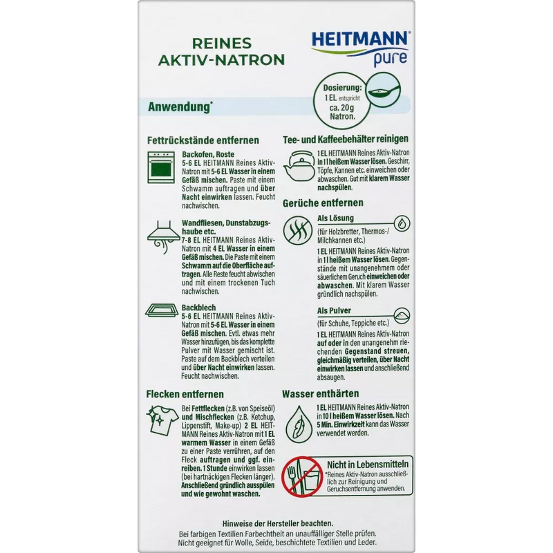 Heitmann Pure Puur actieve soda, poeder, 350 g