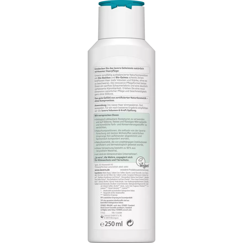 lavera Shampoo Volume & Kracht, 250 ml