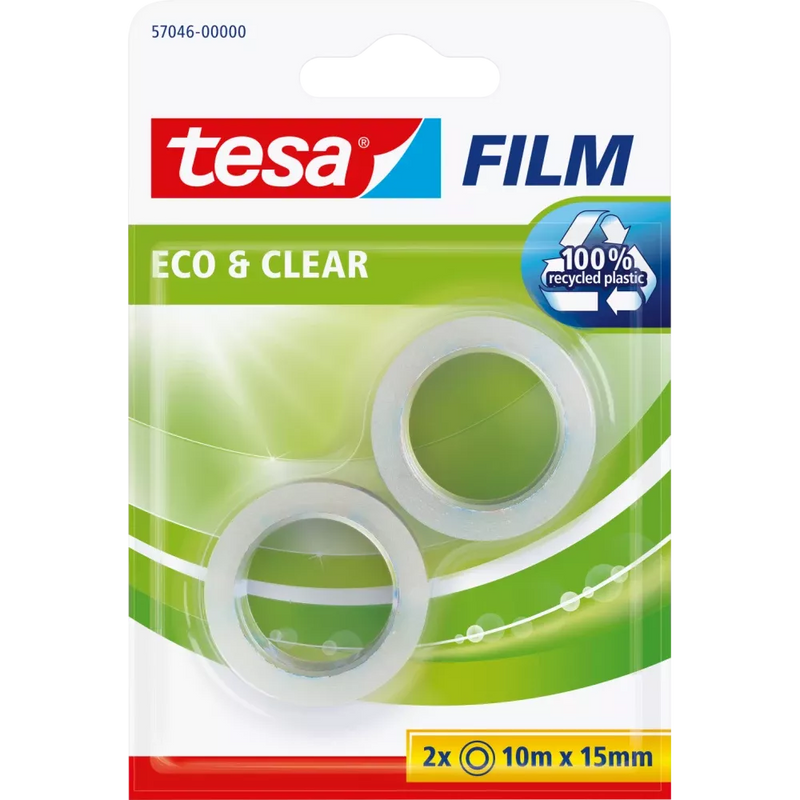 Tesa Zelfklevende folie Eco & Clear 15 mm breed navulverpakking, 20 m