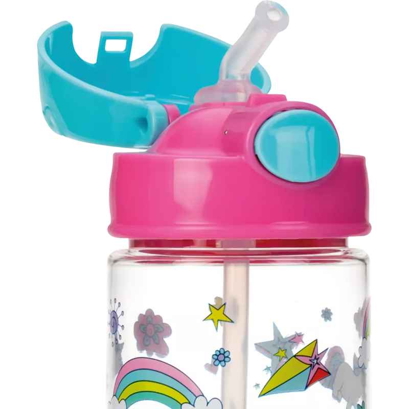 Nuby Beker met Zacht Rietje en Drukknop uit Tritan™ - Unicorns,530ml