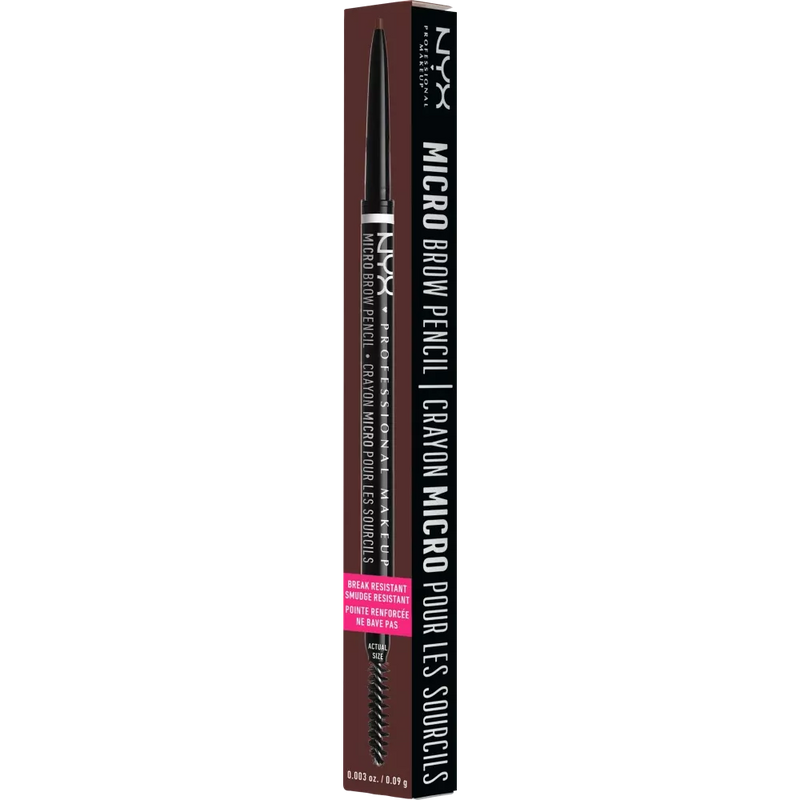 NYX PROFESSIONAL MAKEUP Wenkbrauwpotlood Micro 06 Brunette, 0,5 g