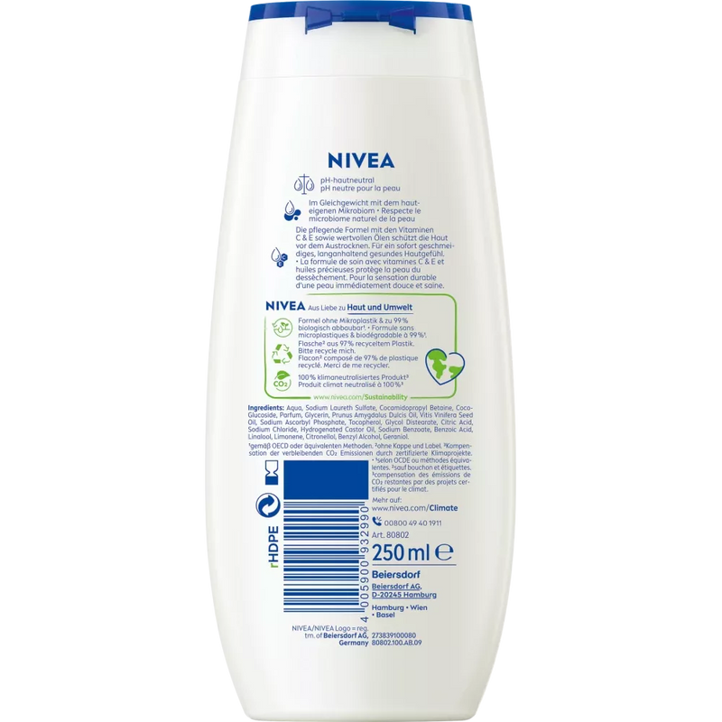 NIVEA Douchecrème zacht, 250 ml