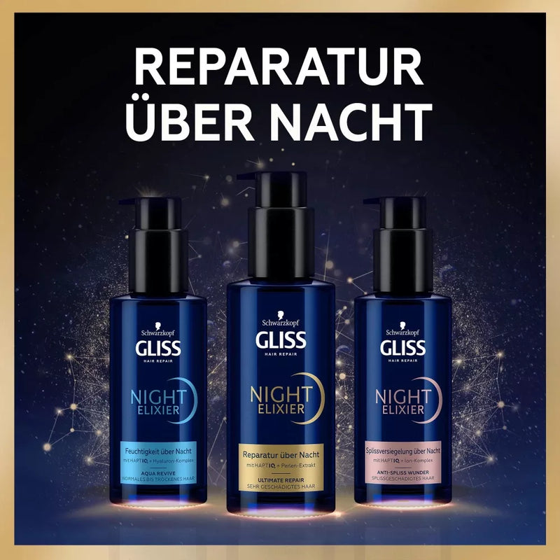 Schwarzkopf GLISS Haarbehandeling Nacht Elixir Ultimate Repair, 100 ml