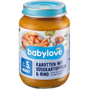 babylove Menu wortelen met zoete aardappelen en rundvlees van 5.maand, 190 g