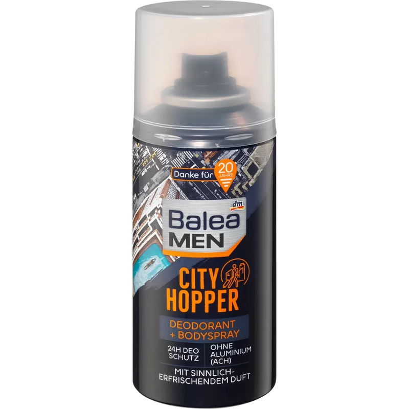 Balea MEN Deodorant + Lichaamsspray City Hopper, 150 ml