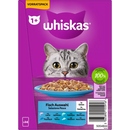 Whiskas Natvoer kat visselectie in gelei, Adult 1+ Multipack (24x85 g), 2.04 kg