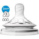 Philips AVENT Tétine à valve Natural 2.0, silicone débit moyen, à partir de 3 mois, 2 pièces