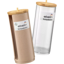 Distributeur de cotons ebelin avec couvercle en bambou, 1 pièce