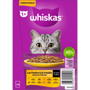Nourriture humide pour chats Whiskas, sélection de volaille en sauce, adulte 1+, multipack (24 x 85 g), 2,04 kg
