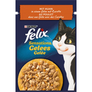 Felix Katten Natvoer, Volwassen, Sensations Jellies met kip en wortel, 85 g