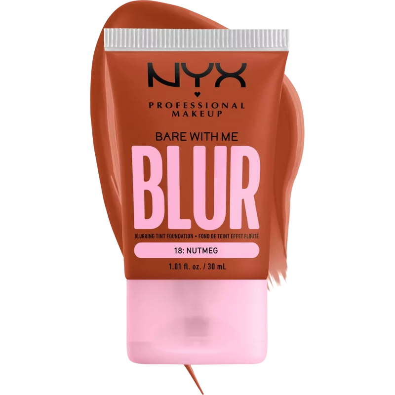 NYX PROFESSIONAL MAKEUP Foundation Bare With Me Blur Tint 18 Nootmuskaat, 30 ml