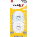 Medela Sucette Soft Silicone, bleu clair/uni, 0-6 mois, 2 pièces