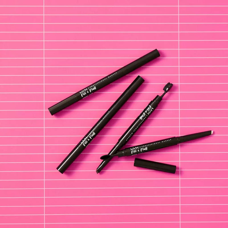 NYX PROFESSIONAL MAKEUP Crayon à sourcils Fill &amp; Fluff Pommade à sourcils 08 Noir, 0,2 g