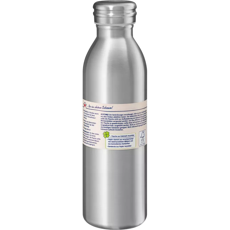 Profissimo Roestvrijstalen fles 600 ml roestvrijstalen kleuren, 1 st.